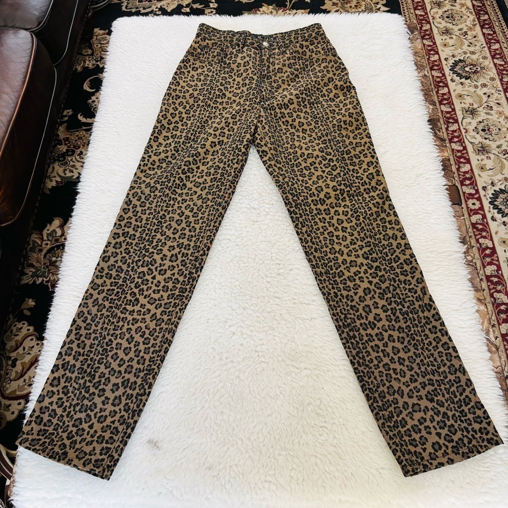 Fendi Leopard Cheetah W/ FF logo Pants size EU42 US 28
